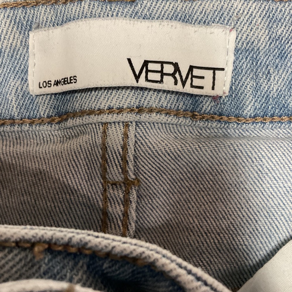 VERVET 90s Vintage Straight Leg Cargo Jeans Light‎ Wash Size 27 - Picture 9 of 12